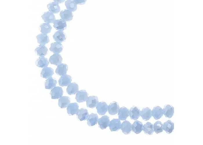 Crystal Lane DIY - Rondelle 3x4mm 2 Strand 7in - Opaque Light Periwinkle